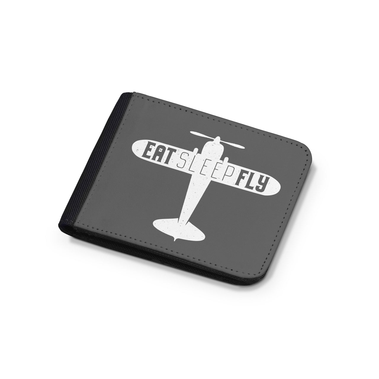 Eat Sleep Fly & Propeller Designed Wallets