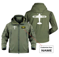 Thumbnail for Eat Sleep Fly & Propeller Designed Military Jackets (Customizable)