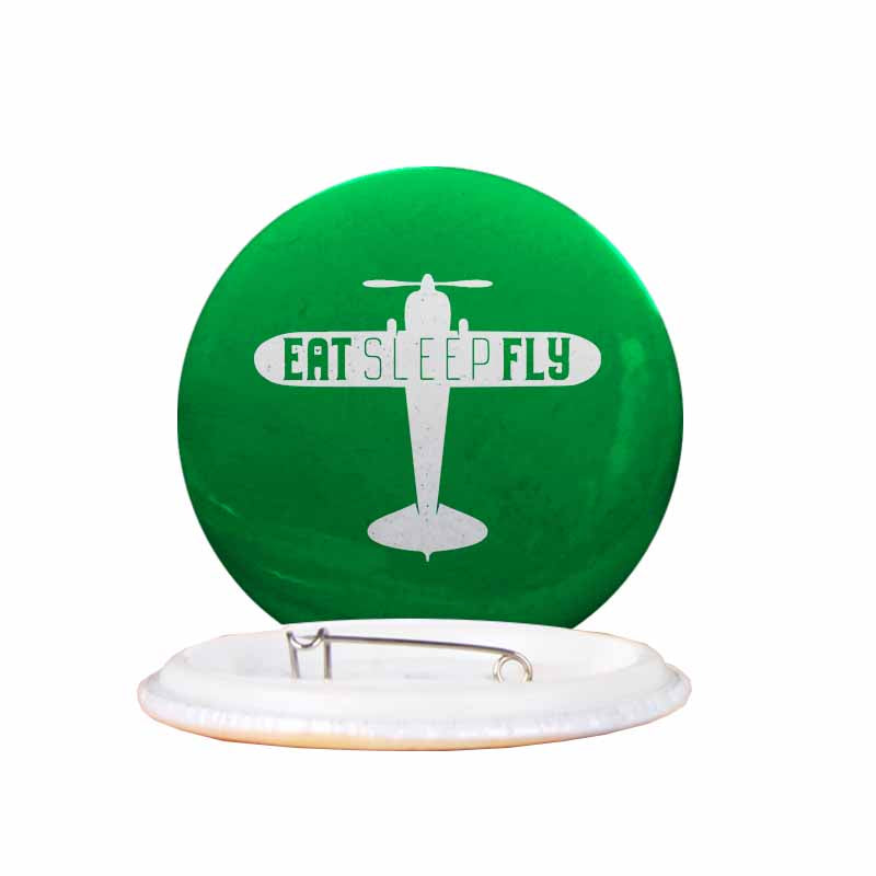 Eat Sleep Fly & Propeller Designed Pins