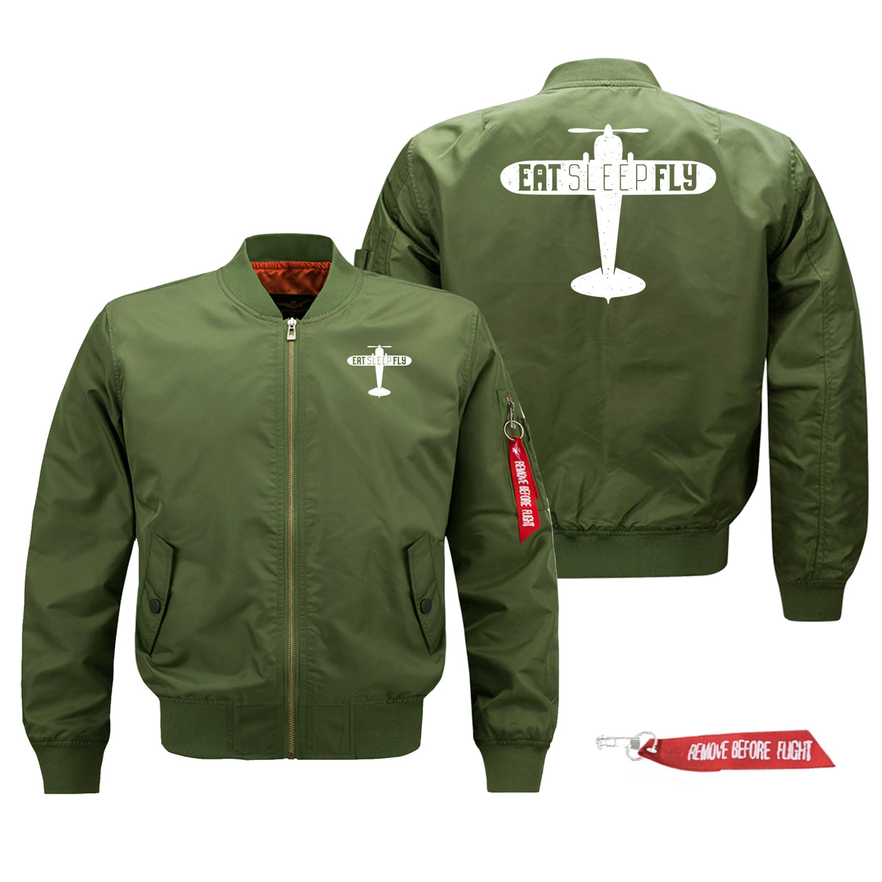 Eat Sleep Fly & Propeller Designed Pilot Jackets (Customizable)