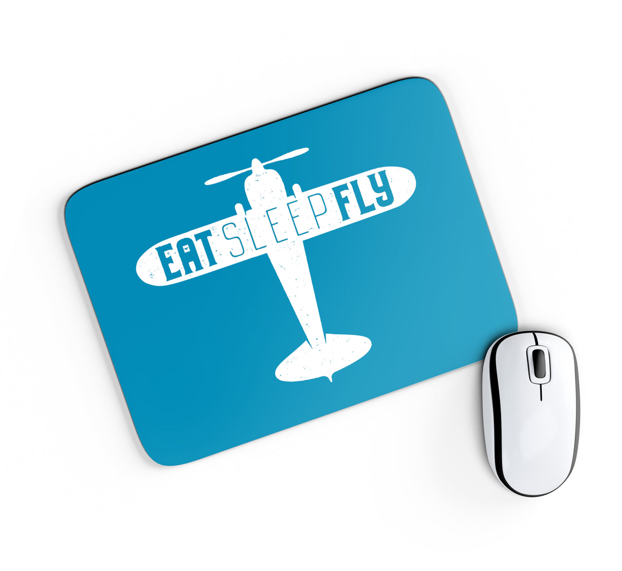 Eat Sleep Fly & Propeller Designed Mouse Pads