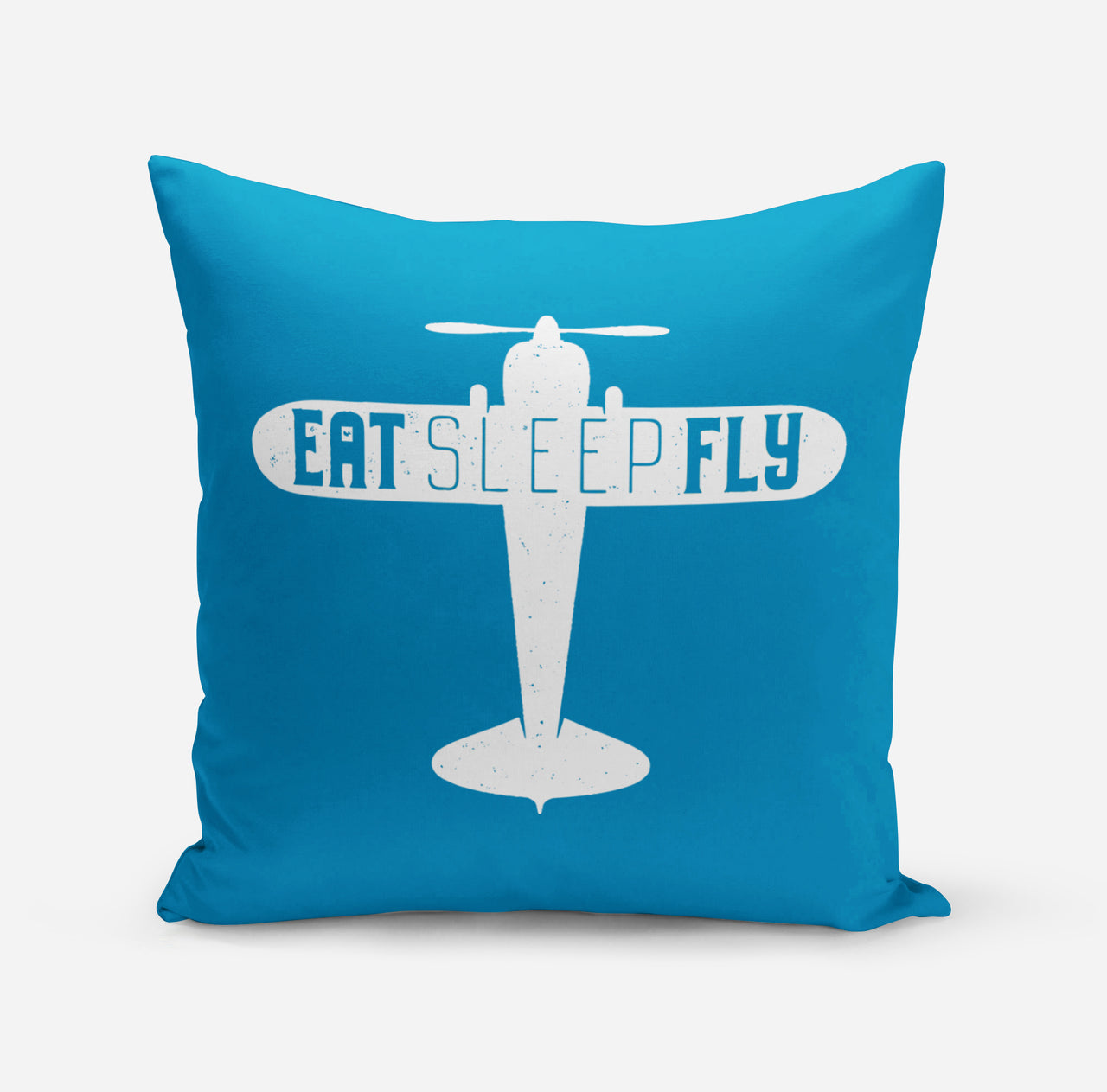 Eat Sleep Fly & Propeller Designed Pillows