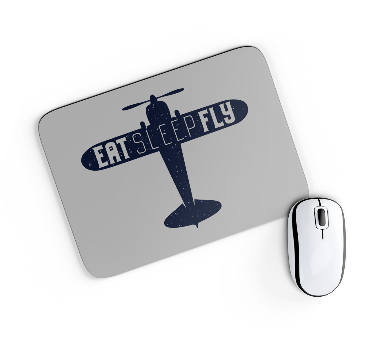 Eat Sleep Fly & Propeller Designed Mouse Pads