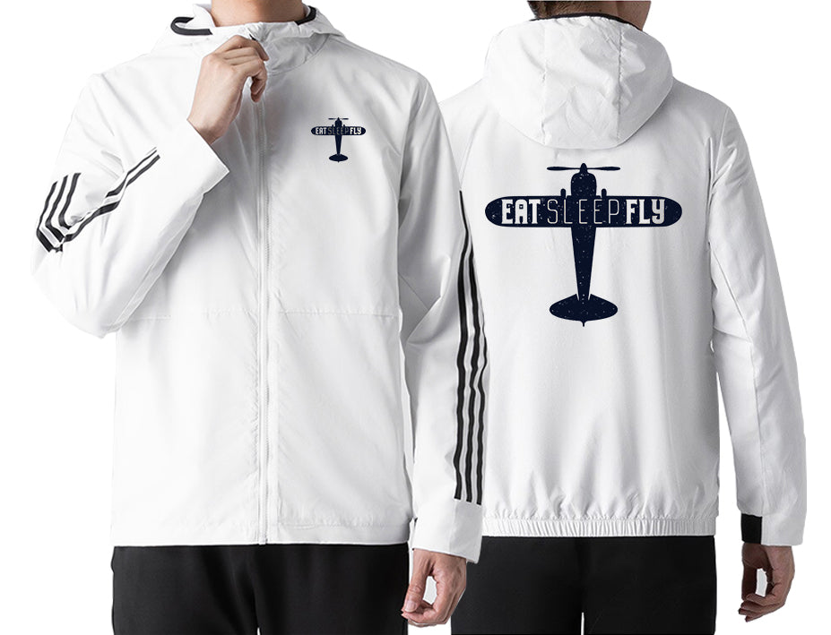 Eat Sleep Fly & Propeller Designed Sport Style Jackets