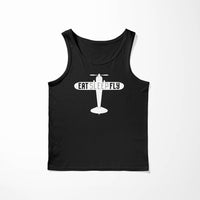 Thumbnail for Eat Sleep Fly & Propeller Designed Tank Tops