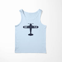 Thumbnail for Eat Sleep Fly & Propeller Designed Tank Tops