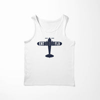 Thumbnail for Eat Sleep Fly & Propeller Designed Tank Tops