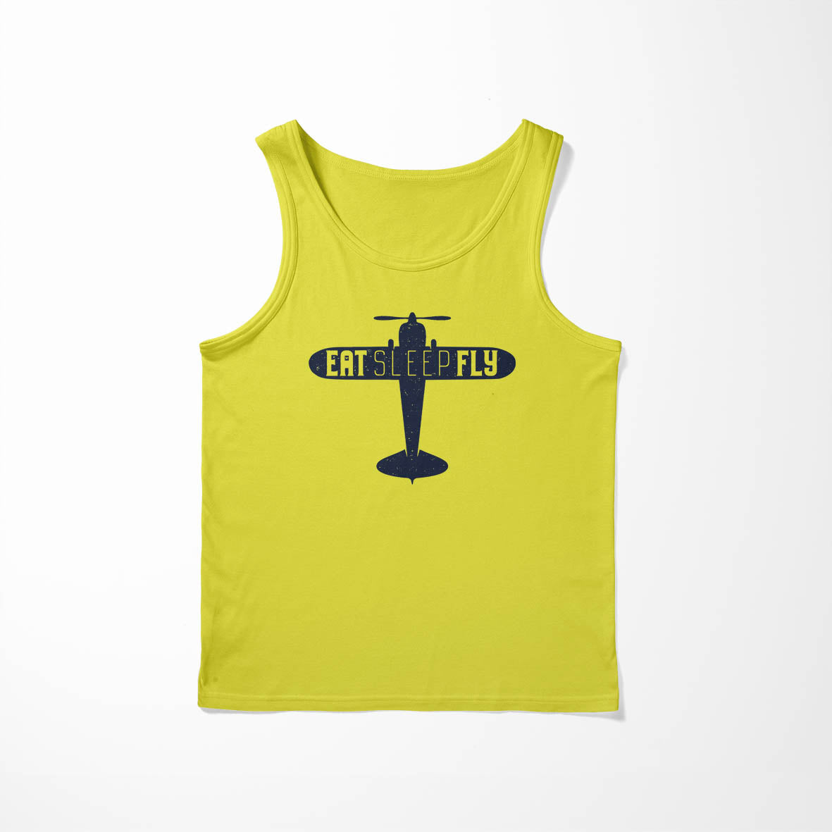 Eat Sleep Fly & Propeller Designed Tank Tops