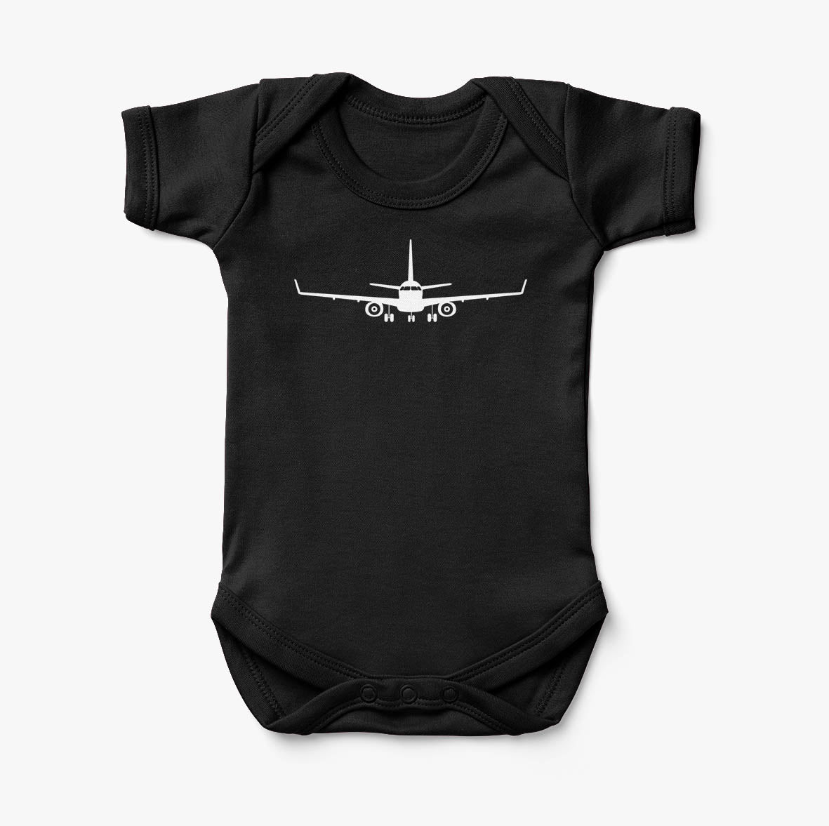 Embraer E-190 Silhouette Designed Baby Bodysuits