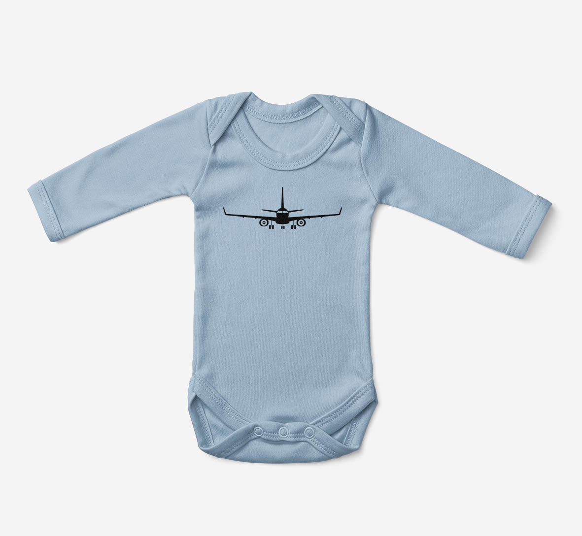 Embraer E-190 Silhouette Designed Baby Bodysuits