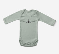 Thumbnail for Embraer E-190 Silhouette Designed Baby Bodysuits