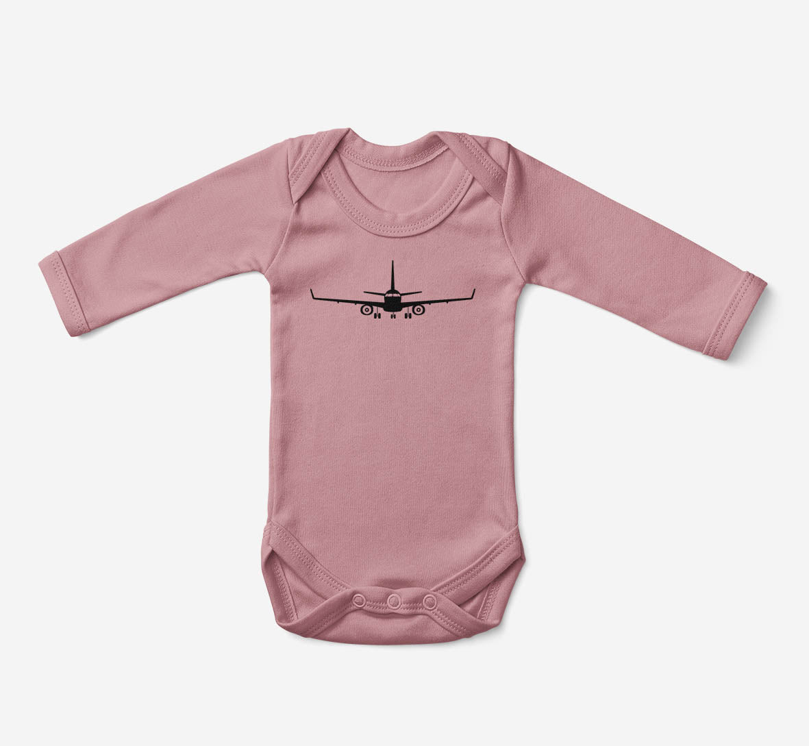 Embraer E-190 Silhouette Designed Baby Bodysuits