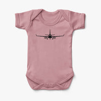 Thumbnail for Embraer E-190 Silhouette Designed Baby Bodysuits