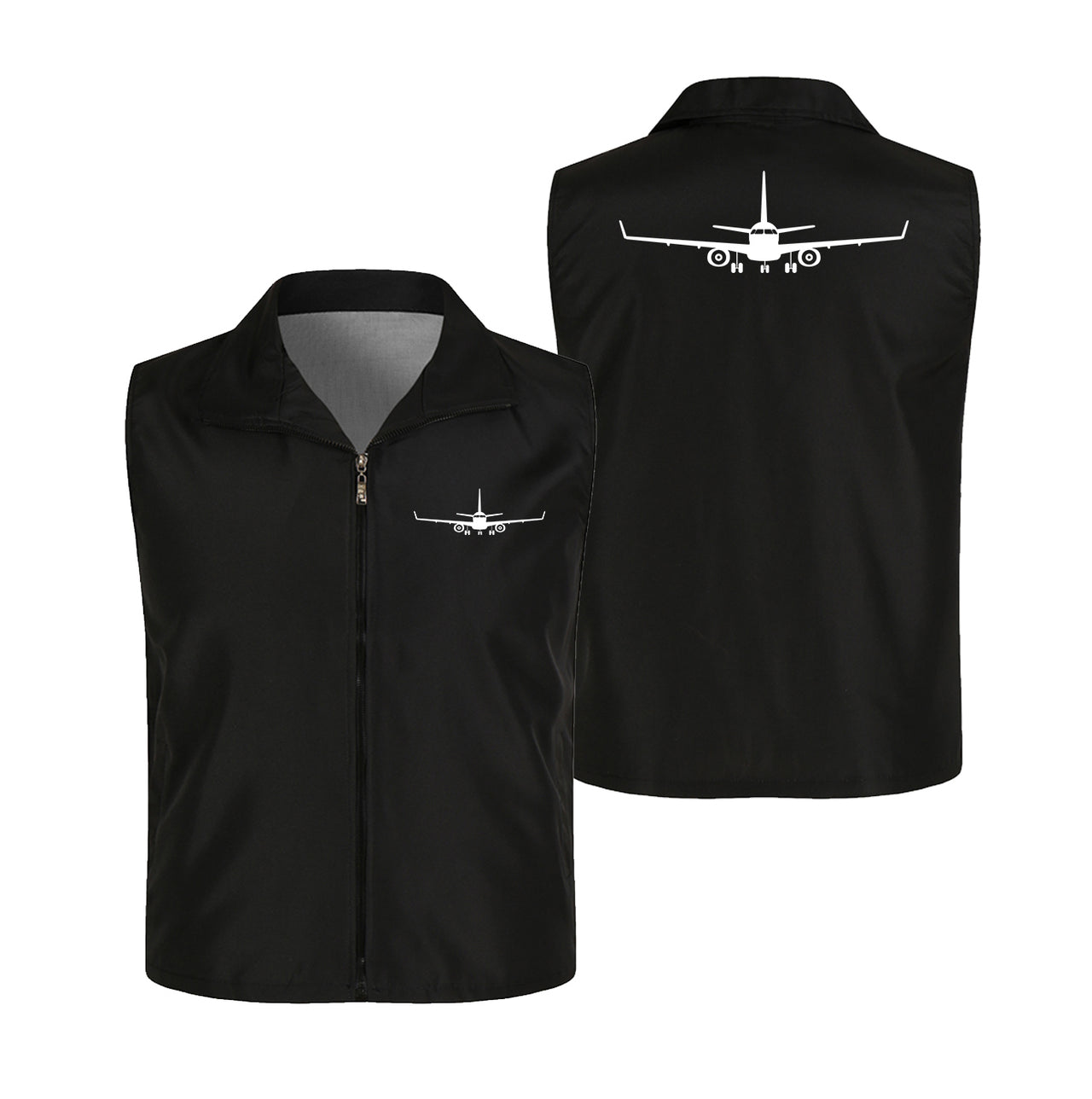 Embraer E-190 Silhouette Plane Designed Thin Style Vests