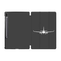 Thumbnail for Embraer E-190 Silhouette Plane Designed Samsung Tablet Cases