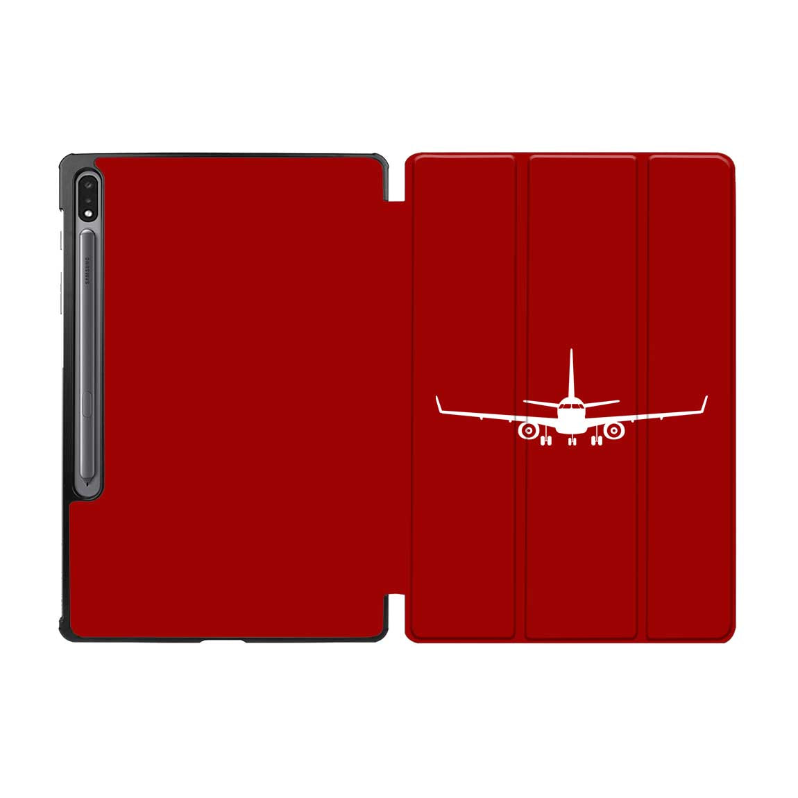 Embraer E-190 Silhouette Plane Designed Samsung Tablet Cases