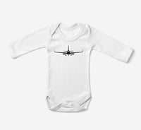 Thumbnail for Embraer E-190 Silhouette Designed Baby Bodysuits