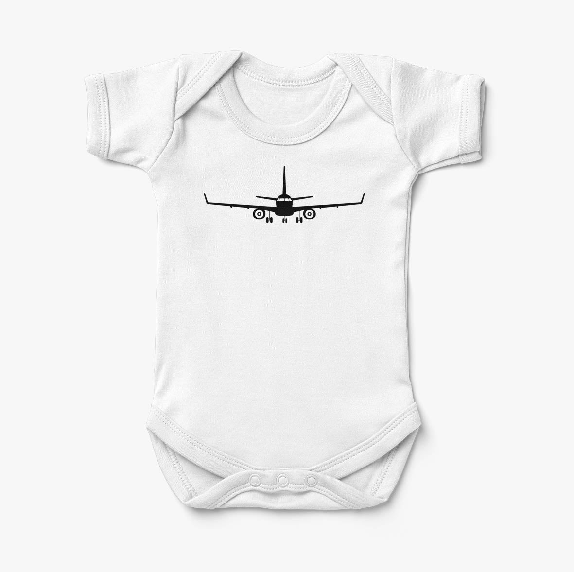 Embraer E-190 Silhouette Designed Baby Bodysuits