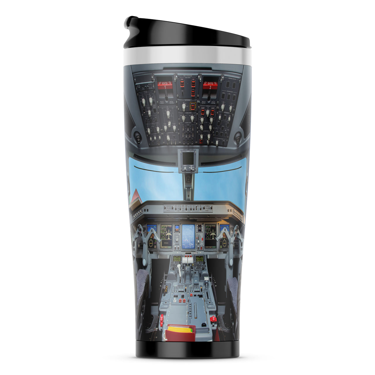 Embraer E190 Cockpit-Horizontal Designed Stainless Steel Travel Mugs