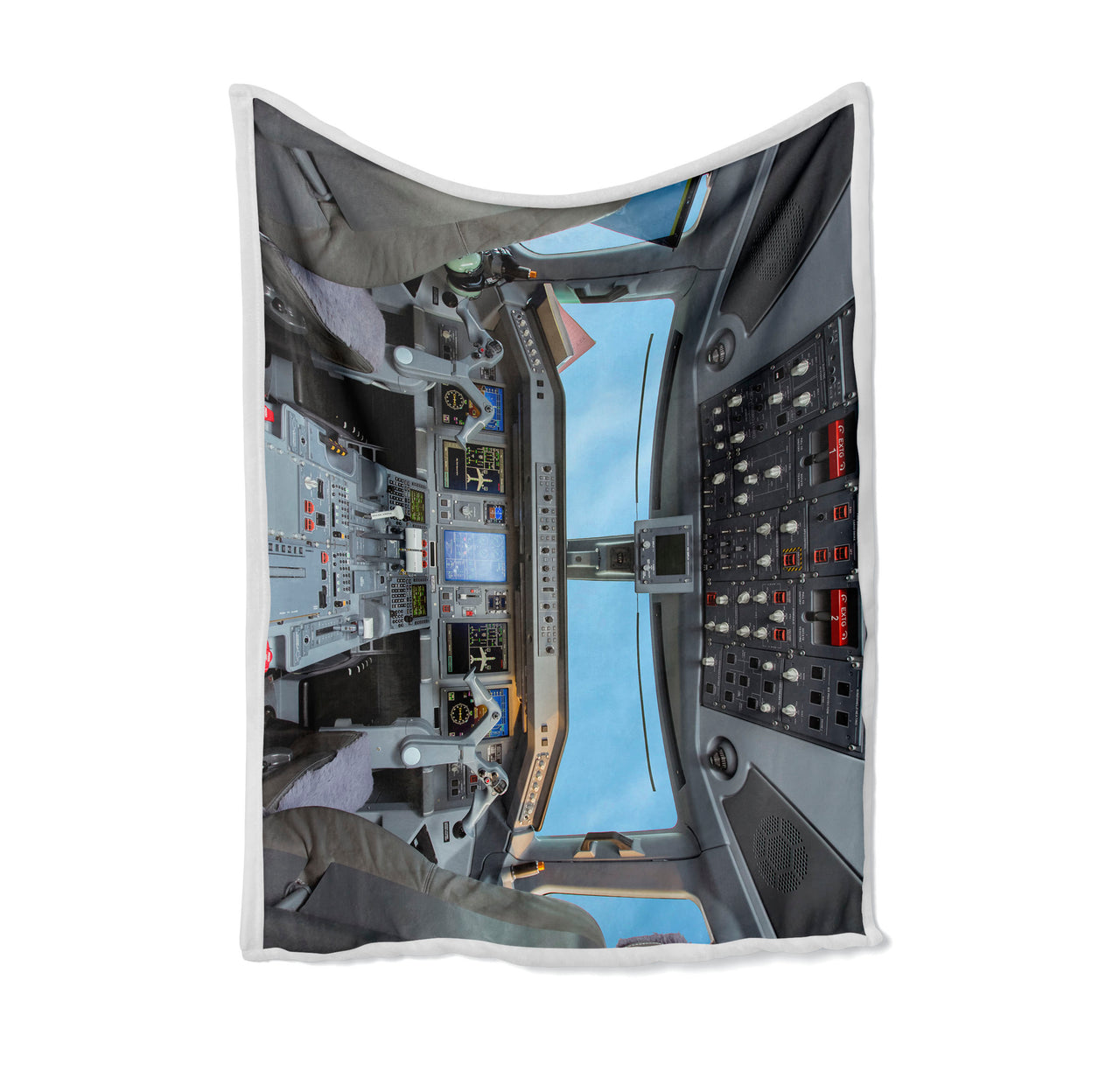 Embraer E190 Cockpit Designed Bed Blankets & Covers