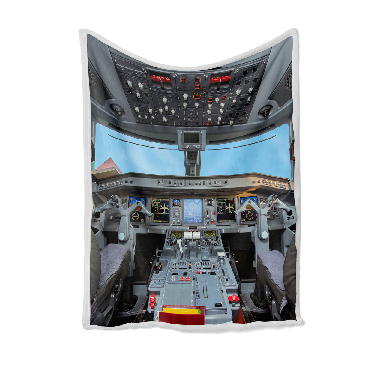 Embraer E190 Cockpit Designed Bed Blankets & Covers