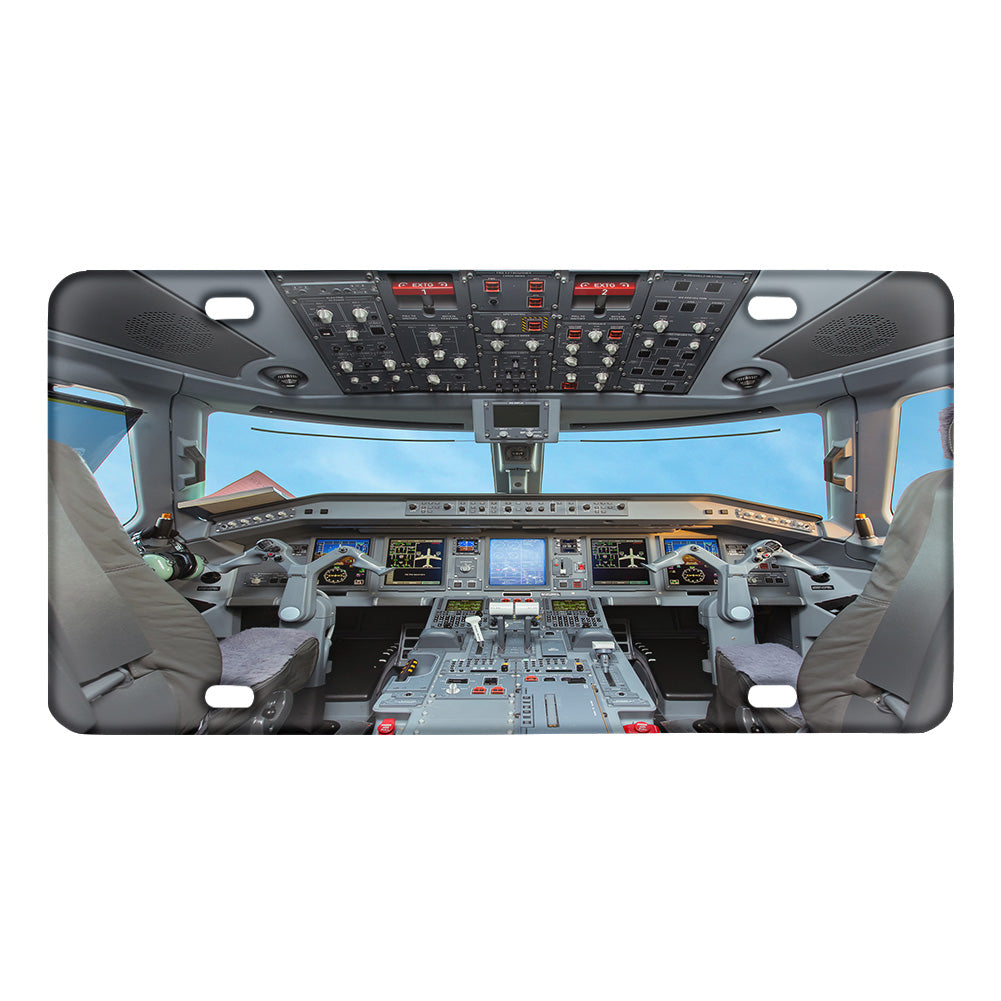 Embraer E190 Cockpit Designed Metal (License) Plates