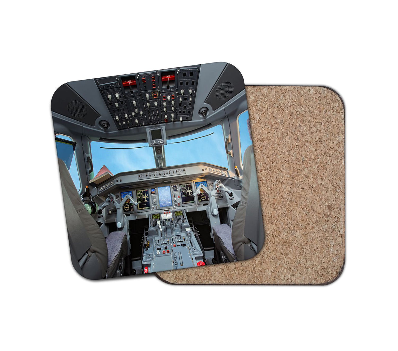 Embraer E190 Cockpit Designed Coasters