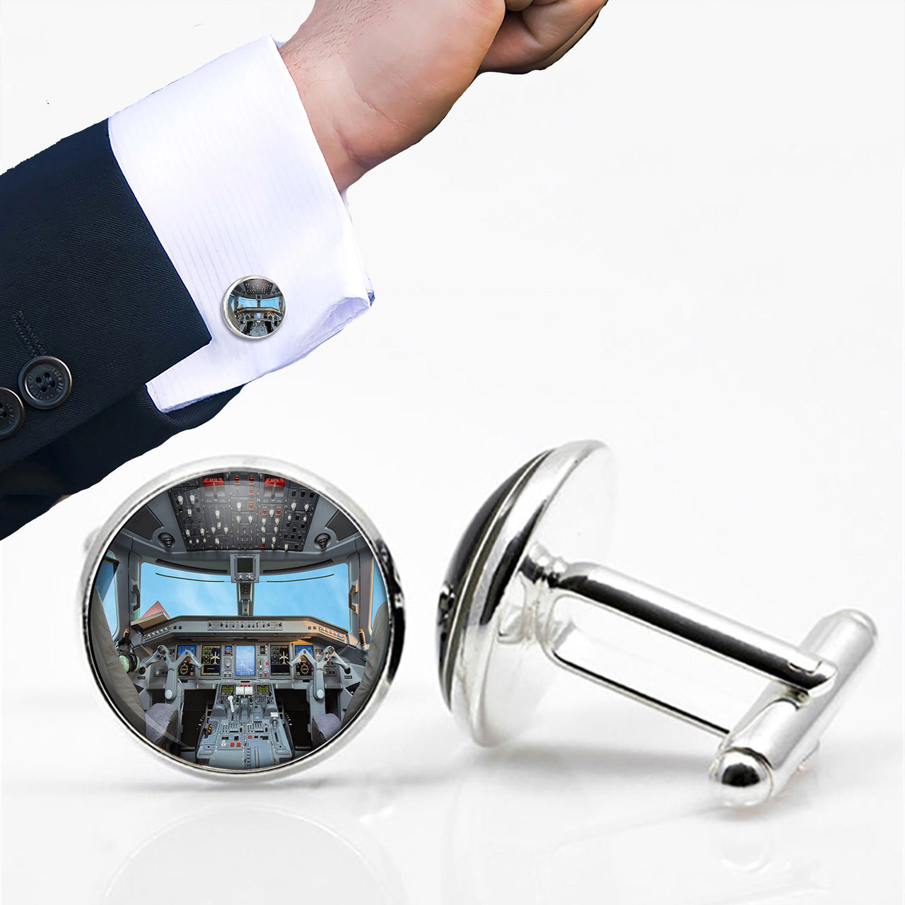 Embraer E190 Cockpit Designed Cuff Links