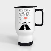 Thumbnail for Every Opportunity Designed Travel Mugs (With Holder)