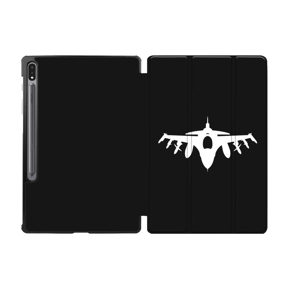 Fighting Falcon F16 Silhouette Designed Samsung Tablet Cases