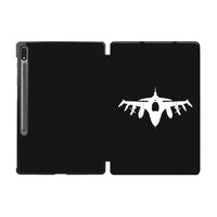 Thumbnail for Fighting Falcon F16 Silhouette Designed Samsung Tablet Cases