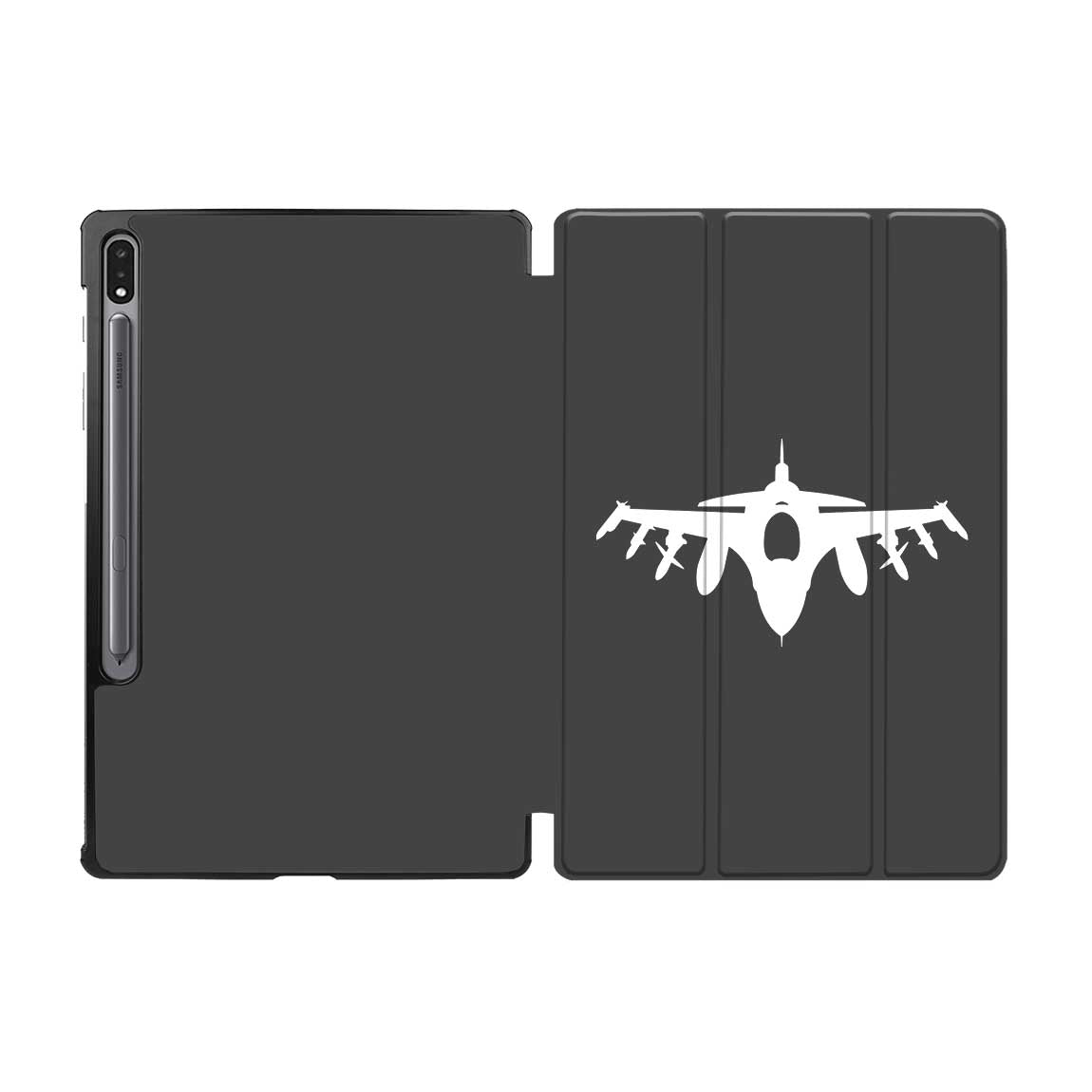 Fighting Falcon F16 Silhouette Designed Samsung Tablet Cases