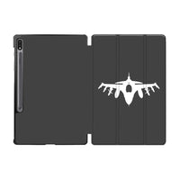 Thumbnail for Fighting Falcon F16 Silhouette Designed Samsung Tablet Cases