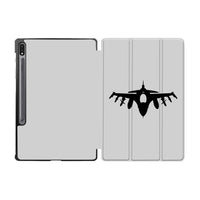 Thumbnail for Fighting Falcon F16 Silhouette Designed Samsung Tablet Cases