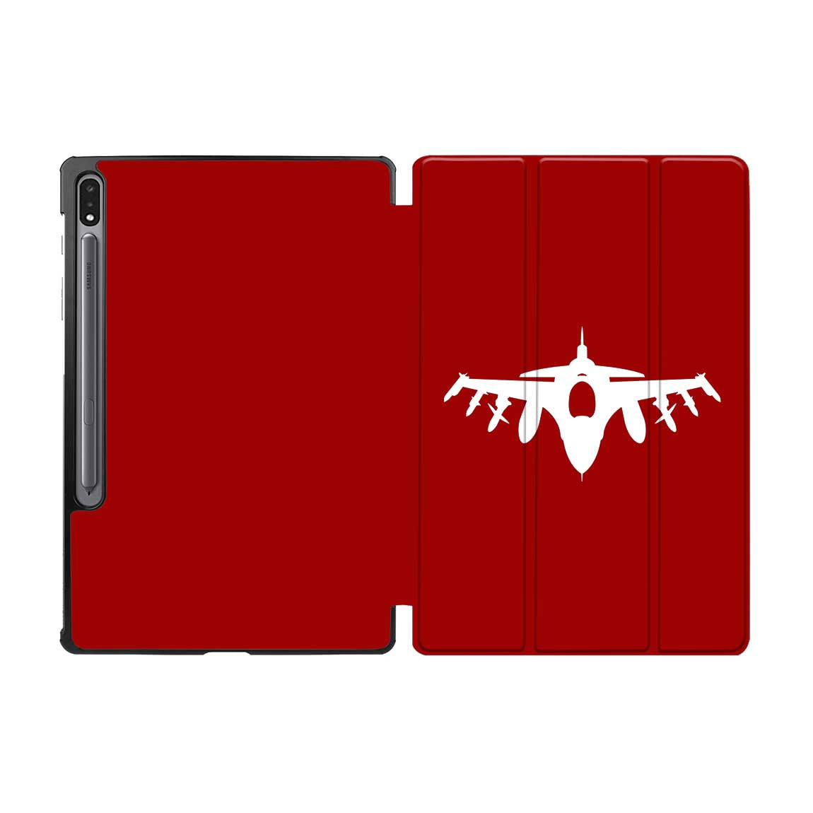 Fighting Falcon F16 Silhouette Designed Samsung Tablet Cases