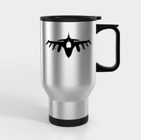 Thumbnail for Fighting Falcon F16 Silhouette Designed Travel Mugs (With Holder)