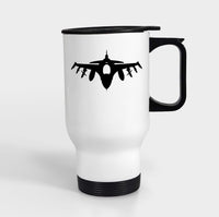 Thumbnail for Fighting Falcon F16 Silhouette Designed Travel Mugs (With Holder)