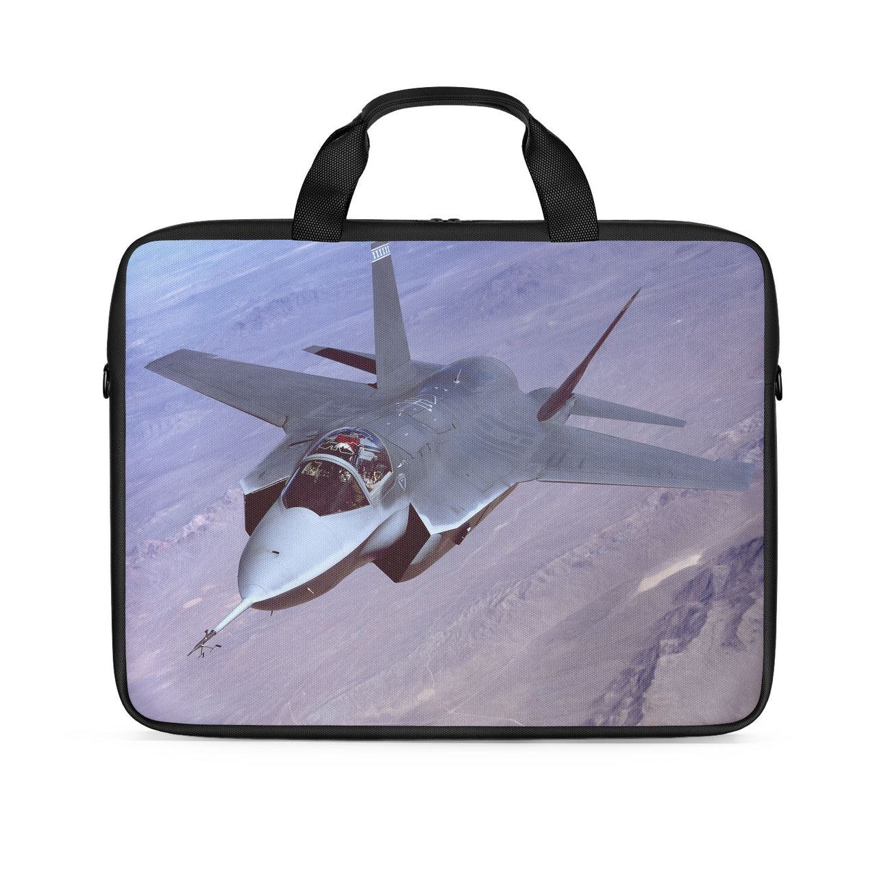 Fighting Falcon F35 Captured in the Air Designed Laptop & Tablet Bags