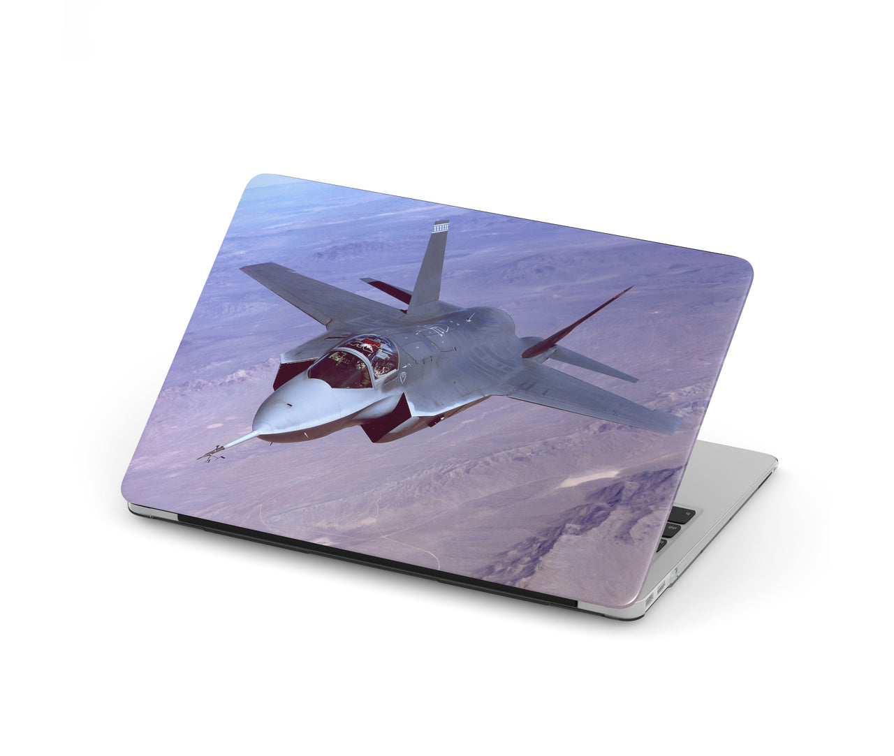 Fighting Falcon F35 Captured in the Air Designed Macbook Cases