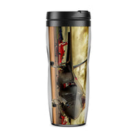 Thumbnail for Fighting Falcon F35 at Airbase-Horizontal 2 Designed Travel Mugs