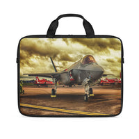 Thumbnail for Fighting Falcon F35 at Airbase Designed Laptop & Tablet Bags