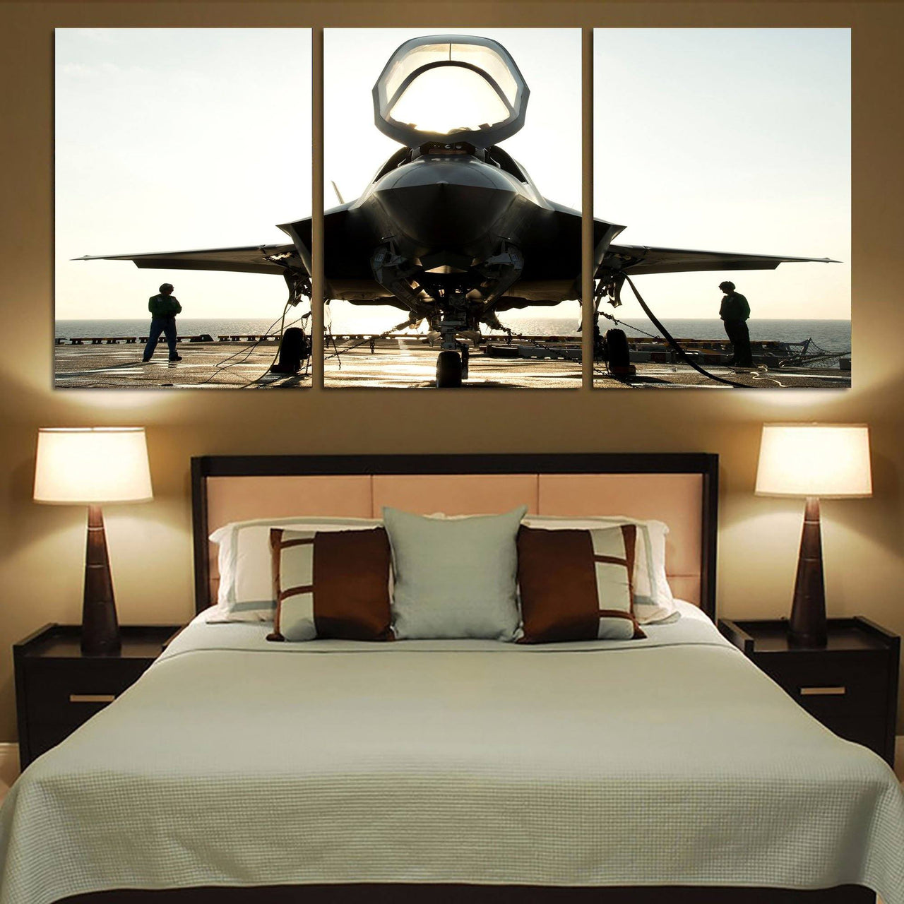 Fighting Falcon F35 Printed Canvas Posters (3 Pieces) Aviation Shop 