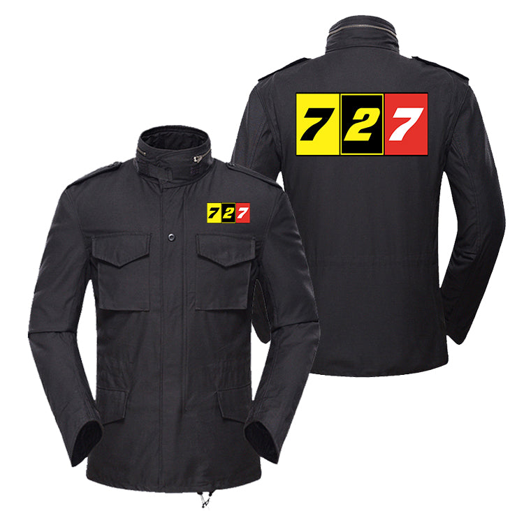 Flat Colourful 727 Designed Military Coats