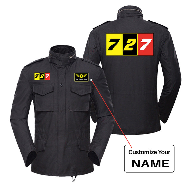 Flat Colourful 727 Designed Military Coats