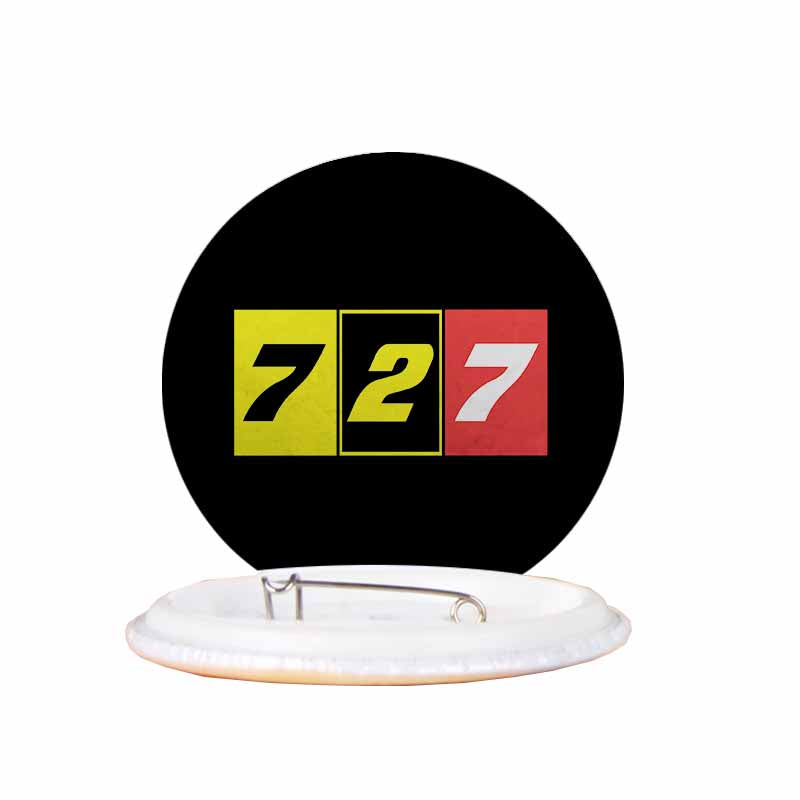 Flat Colourful 727 Designed Pins