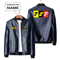 Thumbnail for Flat Colourful 727 Designed PU Leather Jackets