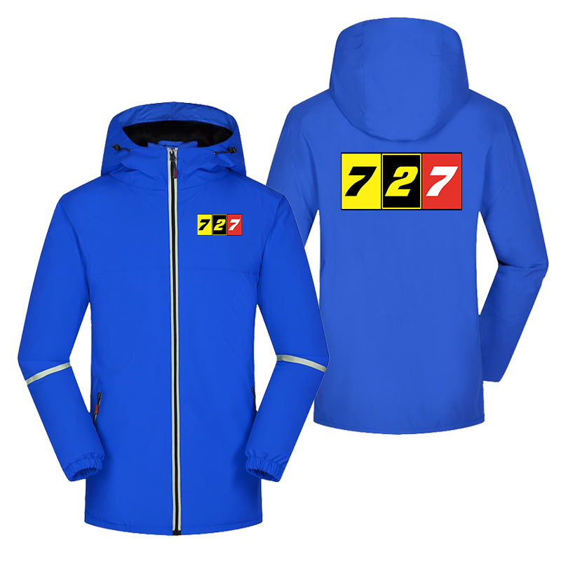 Flat Colourful 727 Designed Rain Coats & Jackets