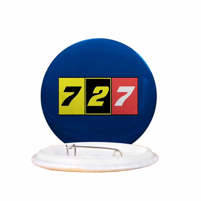 Flat Colourful 727 Designed Pins