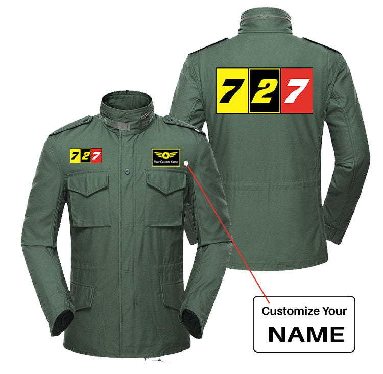 Flat Colourful 727 Designed Military Coats