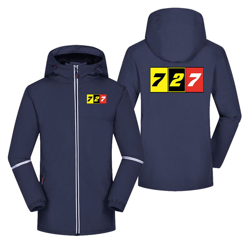 Flat Colourful 727 Designed Rain Coats & Jackets